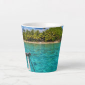 Turquoise tropische wateren Bora Bora Lagoon Foto Latte Mok (Voorkant)