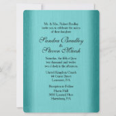 Turquoise Trouwkaart Kaart (Achterkant)