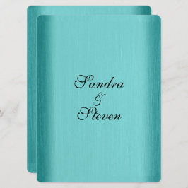 Turquoise Trouwkaart Kaart