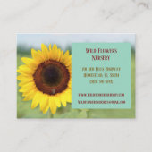Turquoise tuinman tuinarchitect bloemist Zonnebloe Visitekaartje (Voorkant)