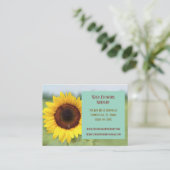 Turquoise tuinman tuinarchitect bloemist Zonnebloe Visitekaartje (Staand voorkant)