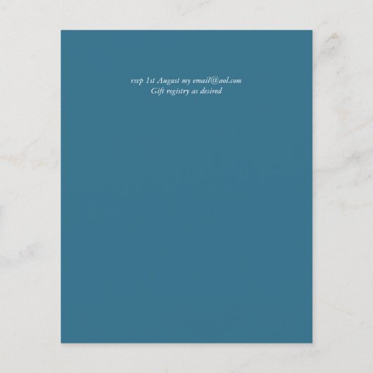 Turquoise Turtle Bruiloftsontbijt per Post of Trou (Achterkant)