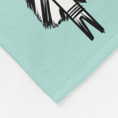 Turquoise Turtle Fleece Deken (Hoek)