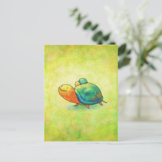 Turquoise Turtles Briefkaart (Staand voorkant)