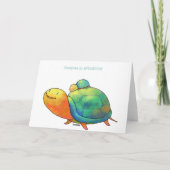 Turquoise Turtles Wenskaart (aanpasbaar) Kaart (Achterkant)