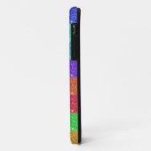Turquoise uil regenboog glitters Case-Mate iPhone case (Achterkant/links)