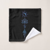 Turquoise Unalome Groep Bad Handdoek (Wasdoekje)