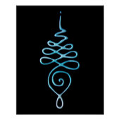 Turquoise Unalome Perfect Poster (Voorkant)