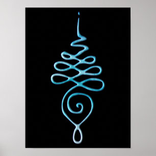 Turquoise Unalome Poster