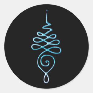 Turquoise Unalome Ronde Sticker