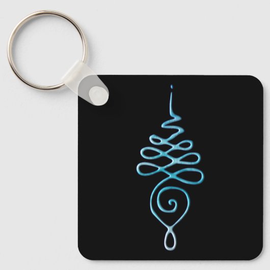 Turquoise Unalome Sleutelhanger (Voorkant)