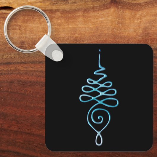 Turquoise Unalome Sleutelhanger (Voorkant)