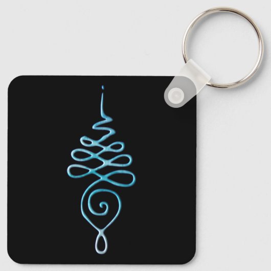 Turquoise Unalome Sleutelhanger (Achterkant)