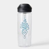 Turquoise Unalome  water bottle Waterfles (Achterkant)