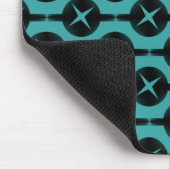 Turquoise Uncommon Circles Mousepad Muismat (Hoek)