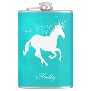 Turquoise Unicorn maatkolf Heupfles