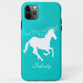 Turquoise Unicorn Personalized Case-Mate iPhone Case (Achterkant)