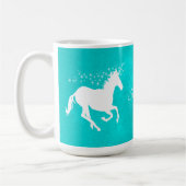 Turquoise Unicorn Personalized Coffee Mok (Links)