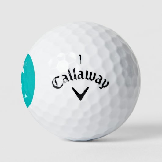 Turquoise Unicorn Personalized Golf Balls Golfballen (Logo)