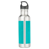 Turquoise Unicorn Personalized Waterfles (Achterkant)