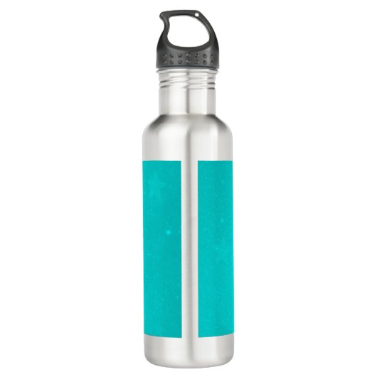 Turquoise Unicorn Personalized Waterfles (Achterkant)