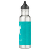 Turquoise Unicorn Personalized Waterfles (Rechts)