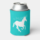 Turquoise Unicorn Persoonlijke Koelbox Blikjeskoeler (Blikje Achterkant)