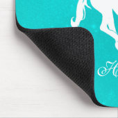 Turquoise Unicorn Persoonlijke Muismat (Hoek)