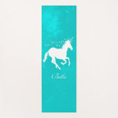 Turquoise Unicorn Persoonlijke Yoga Mat (Voorkant)