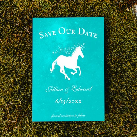 Turquoise Unicorn sparen de Datum aankondiging
