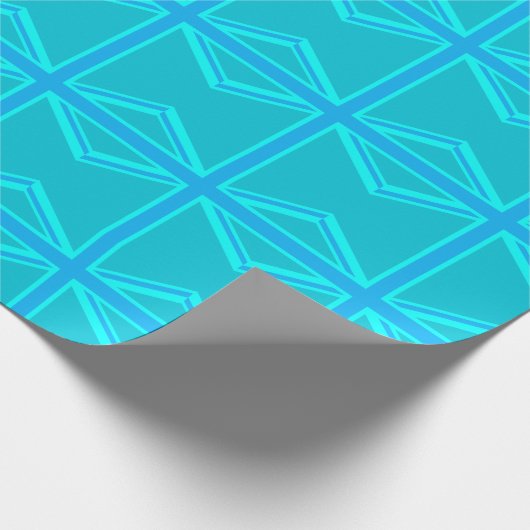 Turquoise Union Jack British Flag Design Cadeaupapier (Hoek)