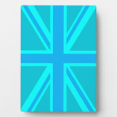 Turquoise Union Jack British Flag Design Fotoplaat (voorkant)