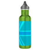 Turquoise Union Jack British Flag past hem aan Waterfles (Rechts)