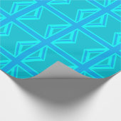 Turquoise Union Jack Flag Decor Cadeaupapier (Hoek)