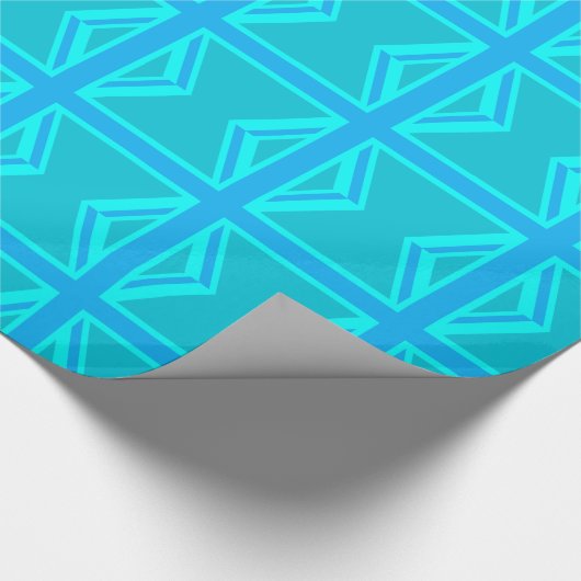 Turquoise Union Jack Flag Decor Cadeaupapier (Hoek)