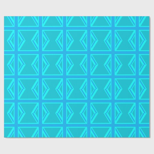 Turquoise Union Jack Flag Decor Cadeaupapier (Vlak)
