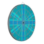 Turquoise Union Jack Flag Decor Dartbord (Voorkant Links)