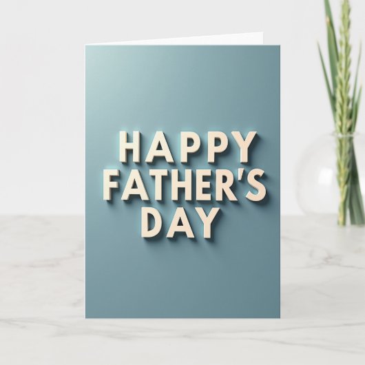 Turquoise Vaderdag briefkaart (Voorkant)