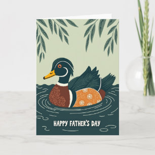 Turquoise Vaderdag Kaart voor Watervogels