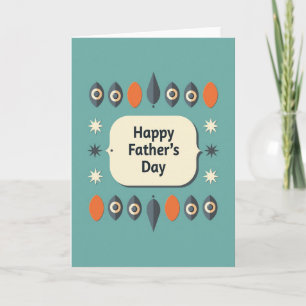Turquoise Vaderdag Patronenkaart Kaart
