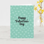 Turquoise Valentijnsdag kaart (Gele Bloem)