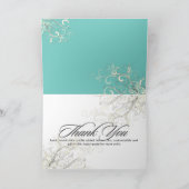 Turquoise+Vanilla Swirls Foto Dank U/DIY kleur Bedankkaart (Binnen)