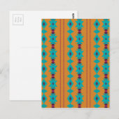 turquoise verbrand briefkaart (Voorkant / Achterkant)