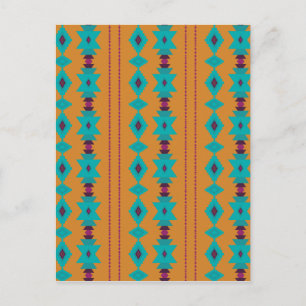 turquoise verbrand briefkaart