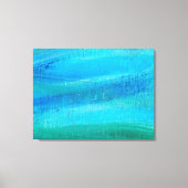 turquoise verfpatroon canvas afdruk (Voorkant)