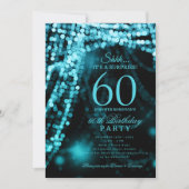 Turquoise | Verjaardagsfeest Surprise 60 jaar Kaart (Voorkant)