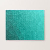 Turquoise verloop geometrisch mesh patroon Driehoe Legpuzzel (Horizontaal)