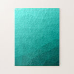 Turquoise verloop geometrisch mesh patroon Driehoe Legpuzzel<br><div class="desc">Driehoek geometrisch gaas met licht donker aqua turquoise ombre verloop.</div>