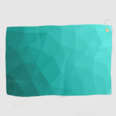 Turquoise verloop geometrisch mesh patroon golfhanddoek (Horizontaal)