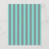 Turquoise Verticale Strepen Pas Aan! Flyer (Achterkant)